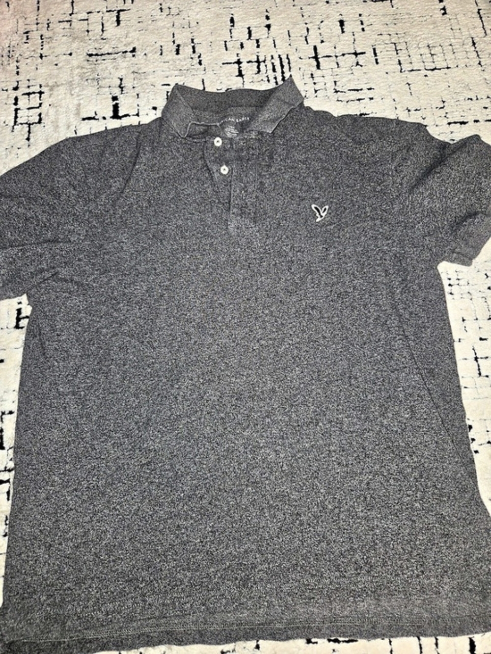 American Eagle Standard Fit Polo Shirt Gray